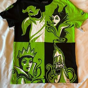 Loungefly Disney Green and Black Graphic Apparel NWT